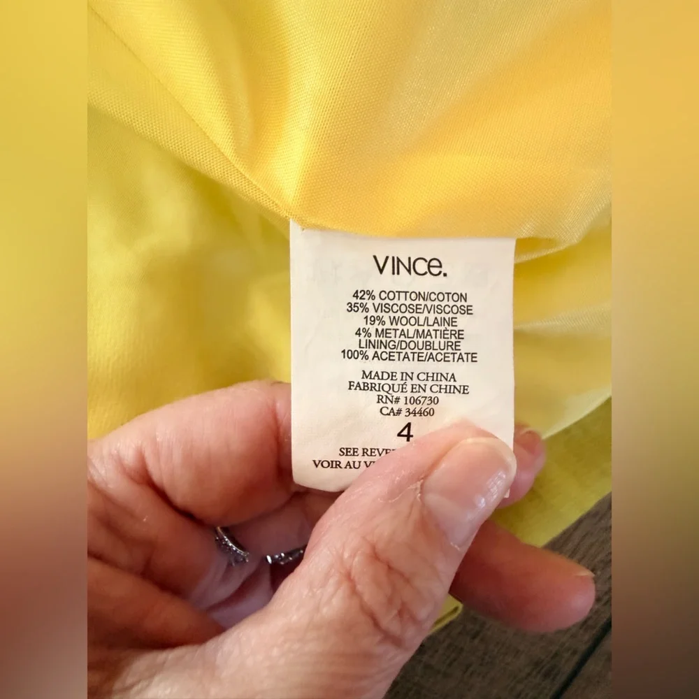 Vince Blazer Lemon Lime Size 4 - Picture 4 of 8